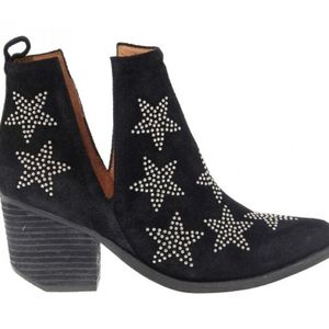 Jeffery Campbell Asterial Star Studded Black Suede Ankle Boots 7.5
